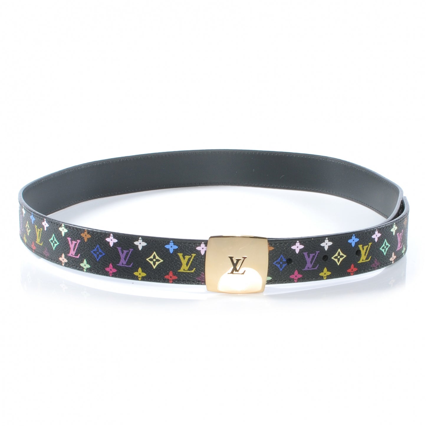 Monogram Multicolor LV Cut Reversible Belt 90 36 Black