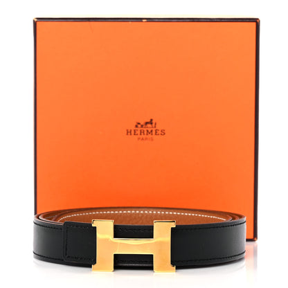 Hermes Box Togo 32mm Constance Belt 95 Black Gold 5 of 5