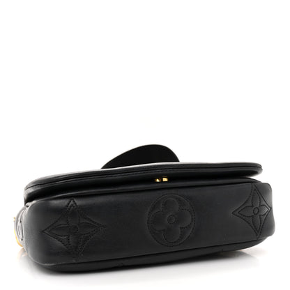 Louis Vuitton Calfskin Bubblegram Wallet On Strap Black 4 of 12