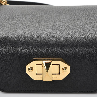 Alexander McQueen Silky Amish Grained Goatskin Box Shoulder Bag 16 Black 9 of 13