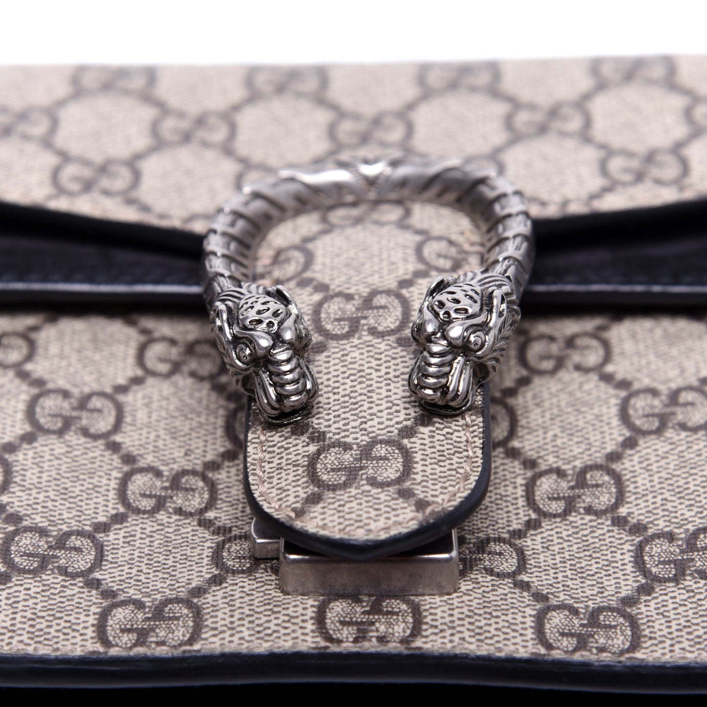 GG Supreme Monogram Mini Dionysus Shoulder Bag Black
