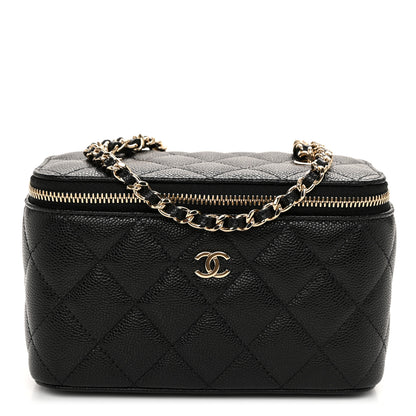 Chanel Caviar Quilted Small Vanity Case With Chain Black 1 of 11