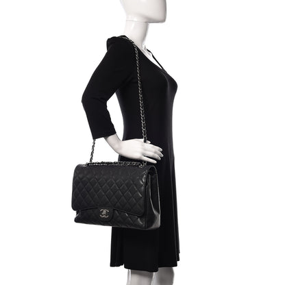Chanel Caviar Quilted Maxi Double Flap Black 2 of 19