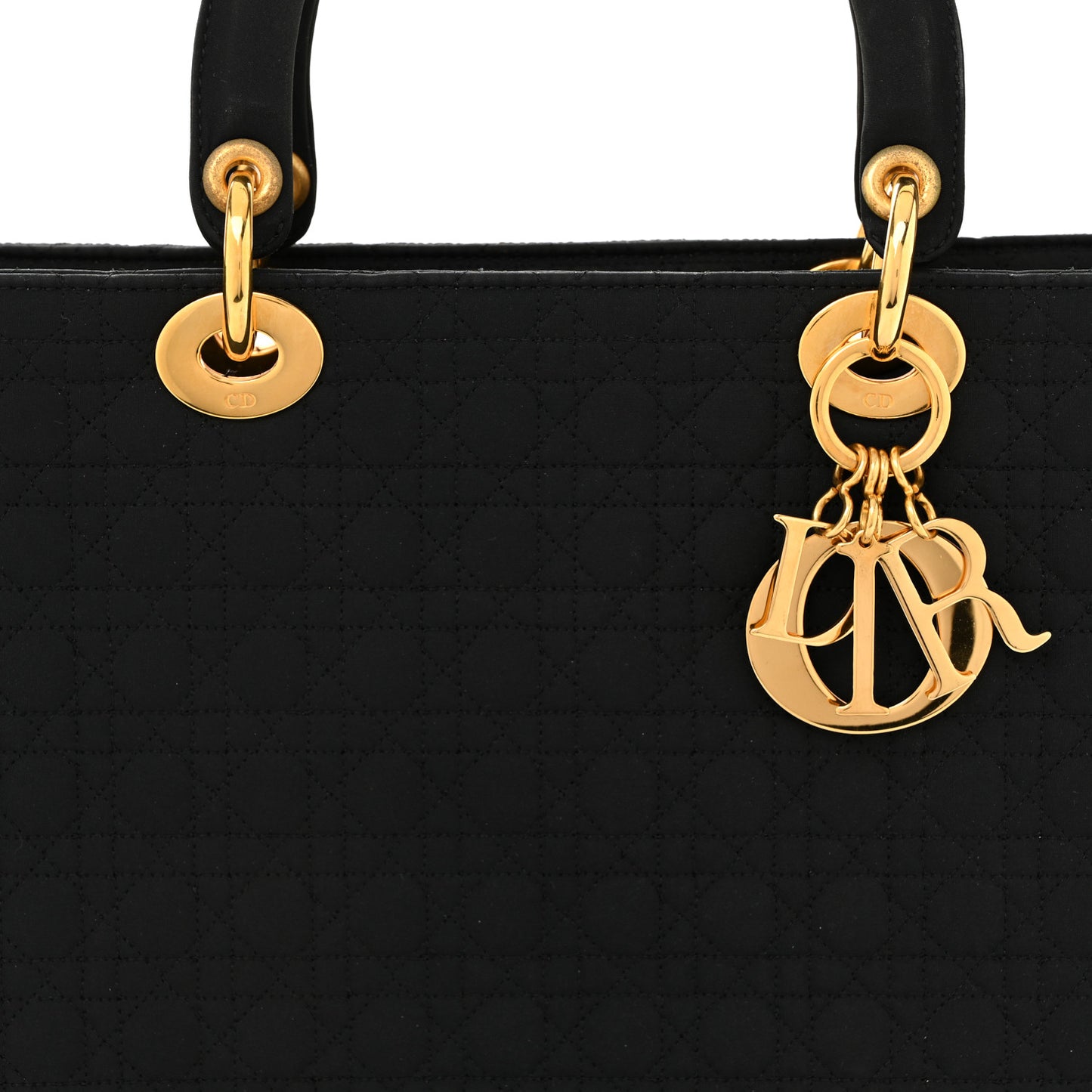 Nylon Cannage Large Lady Dior Black