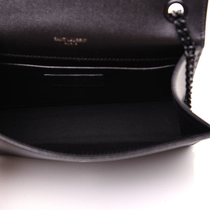 Saint Laurent Grain De Poudre Small Monogram Kate Satchel Black 5 of 16
