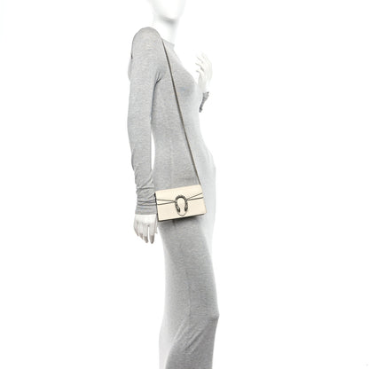 Gucci Dollar Calfskin Crystal Super Mini Dionysus Shoulder Bag Mystic White Black Diamond 2 of 9