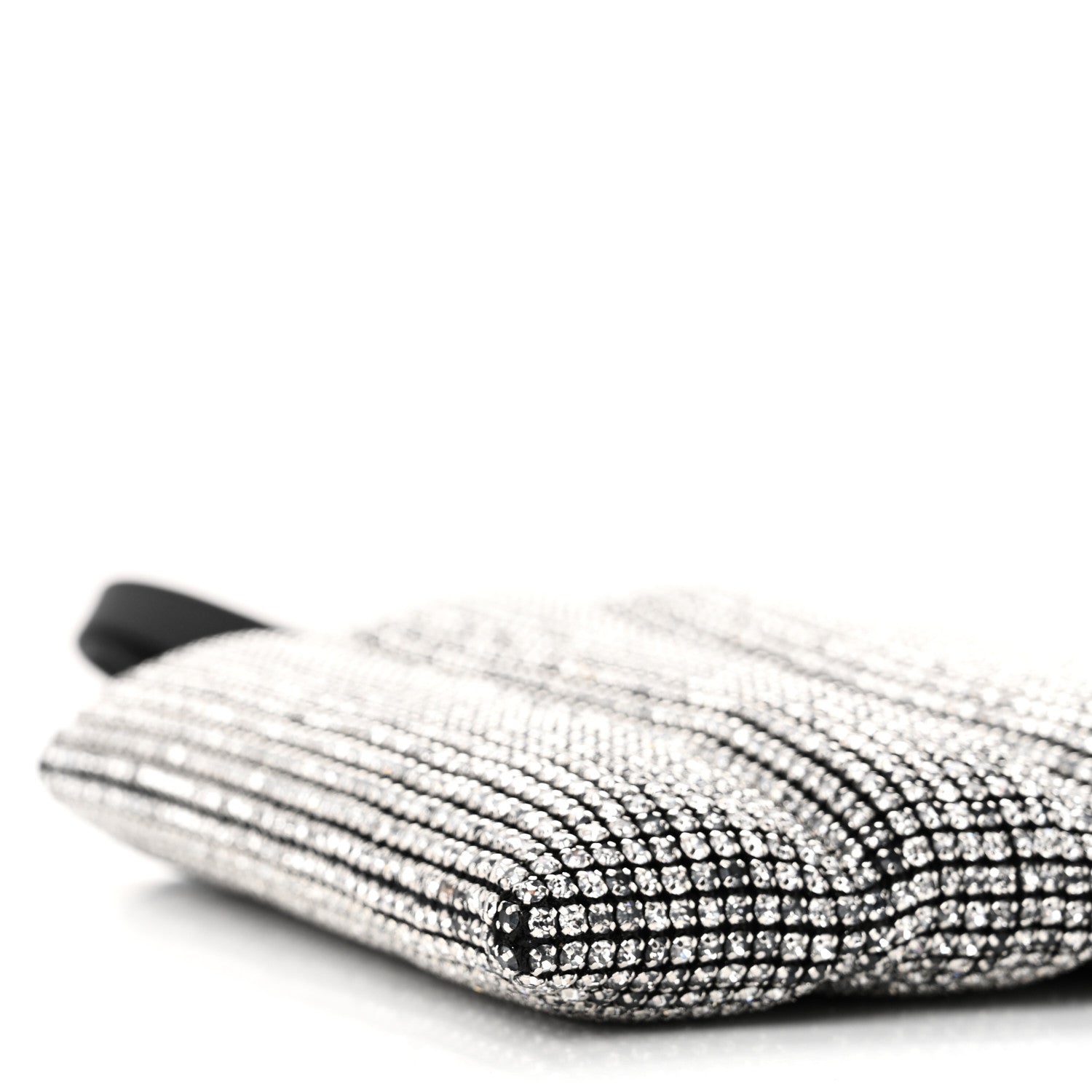 Alexander Wang Mesh Crystal Rhinestone Quilted Heiress Tote Black White 8 of 10