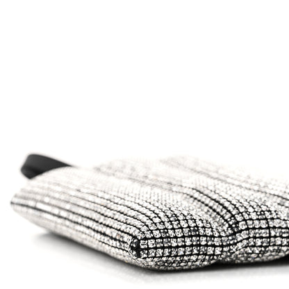 Alexander Wang Mesh Crystal Rhinestone Quilted Heiress Tote Black White 8 of 10