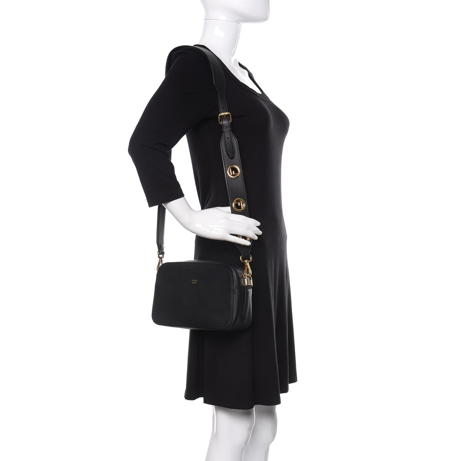 Fendi Vitello Century F is Fendi Camera Case Black 2 of 9