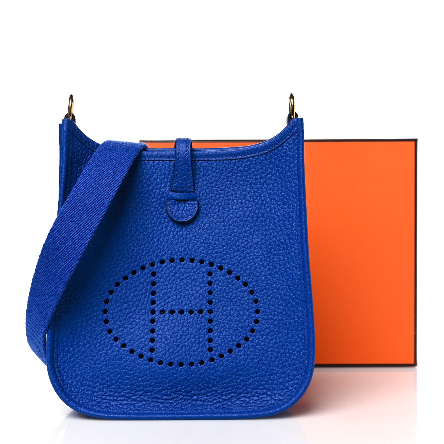 Hermes Taurillon Clemence Evelyne TPM Bleu Electrique 11 of 11