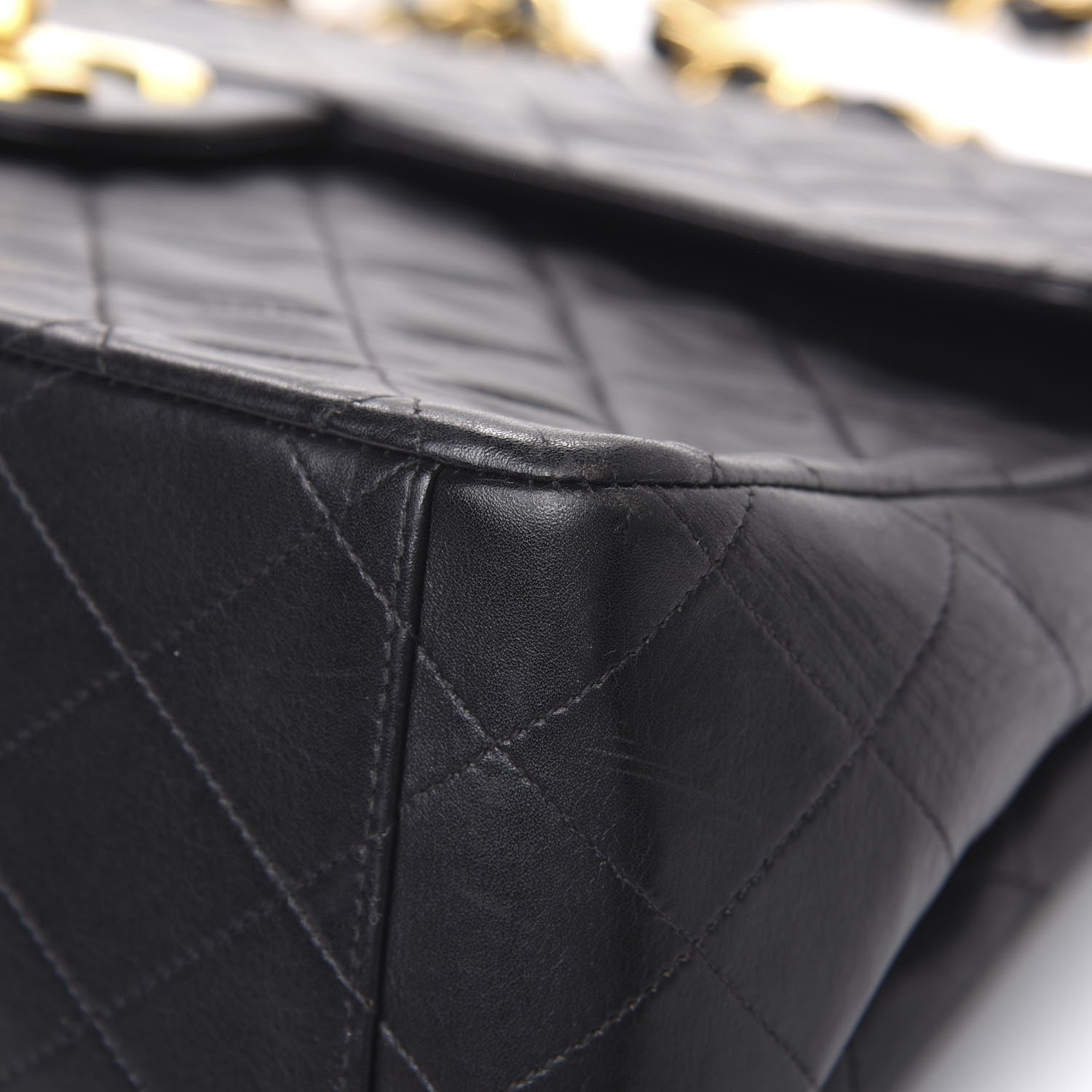 Chanel Lambskin Quilted XL Jumbo Single Flap Black 11 of 13