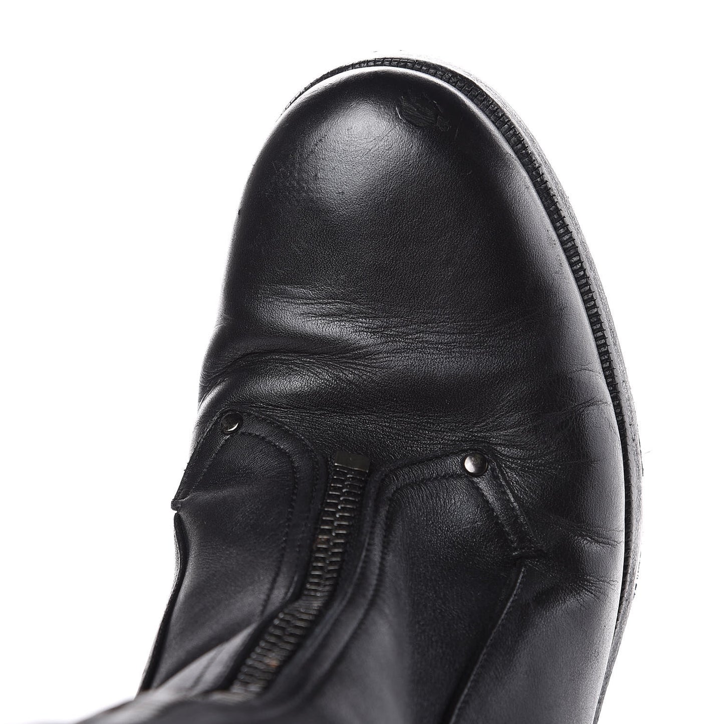 Matte Calfskin Foresta Knee High Wedge Boots 37.5 Black