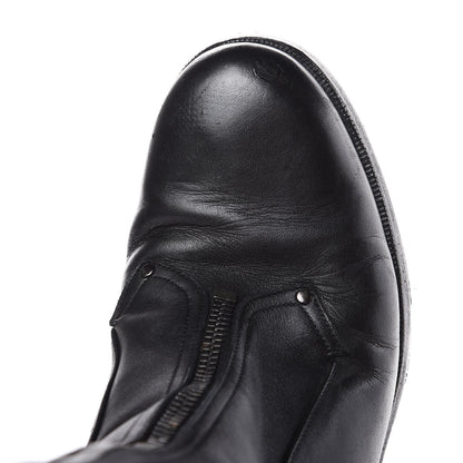 Christian Louboutin Matte Calfskin Foresta Knee High Wedge Boots 37.5 Black 8 of 16