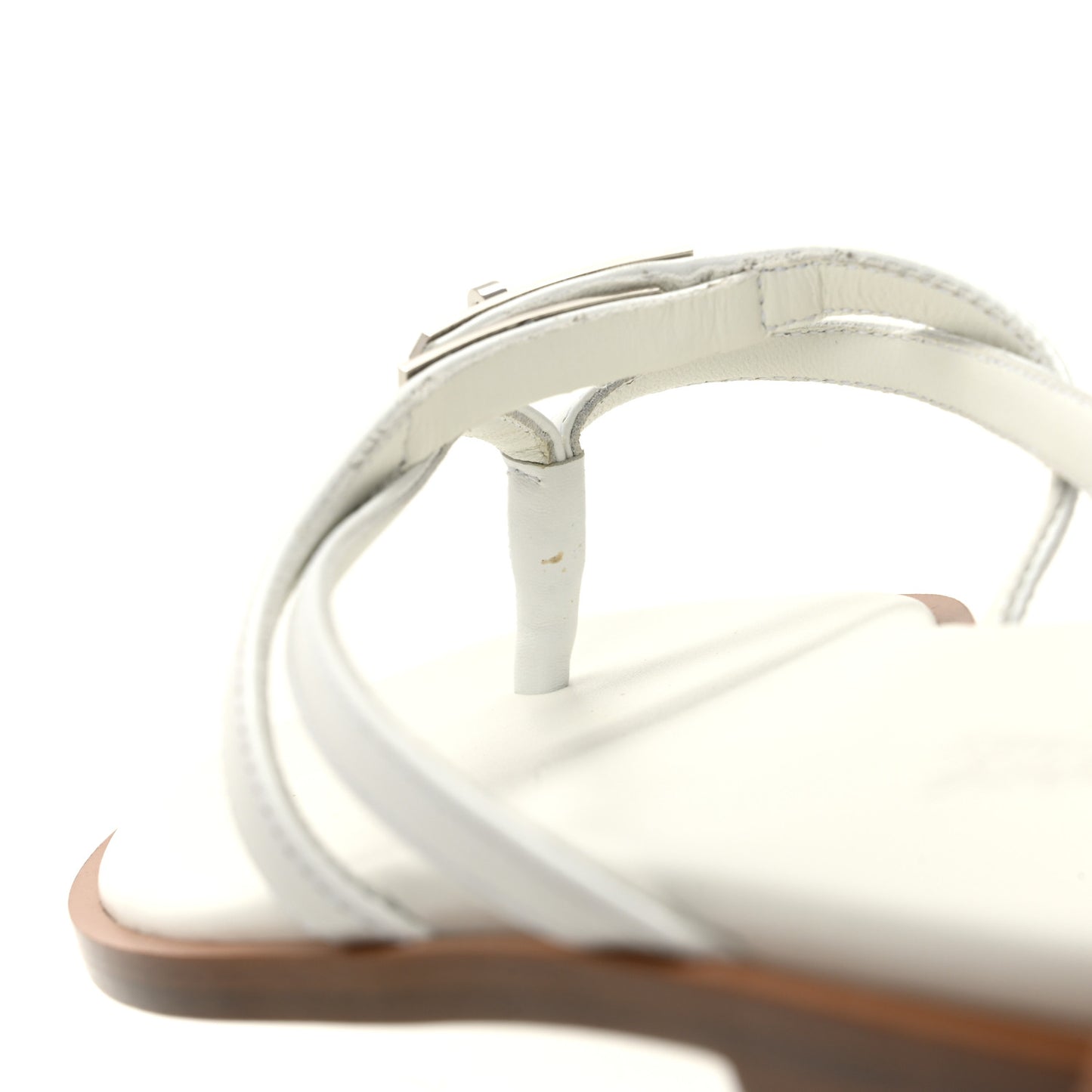 Calfskin Miss Sandals 37 White