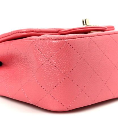 Chanel Iridescent Caviar Quilted Mini Square Flap Pink 10 of 12