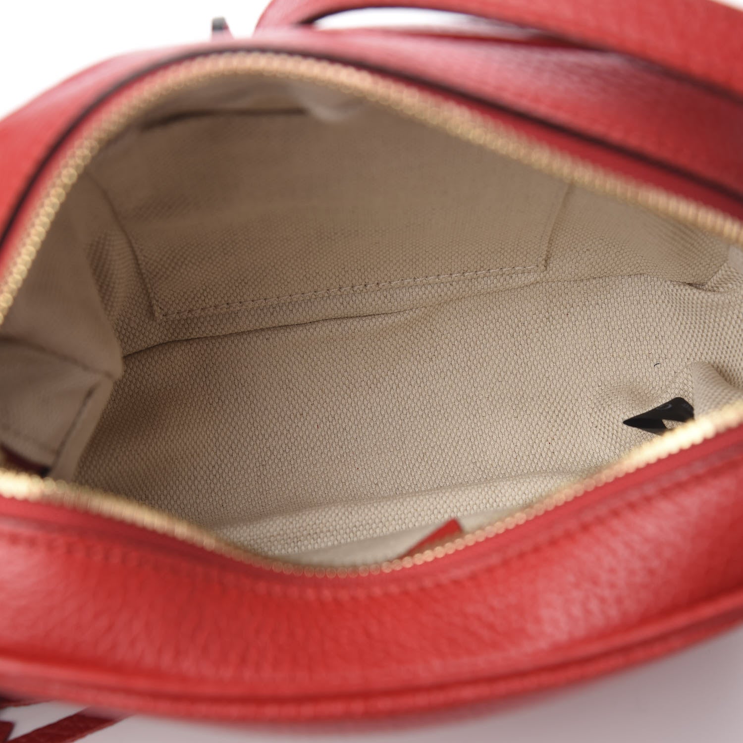 Gucci Pebbled Calfskin Small Soho Disco Bag Tabasco Red 4 of 8