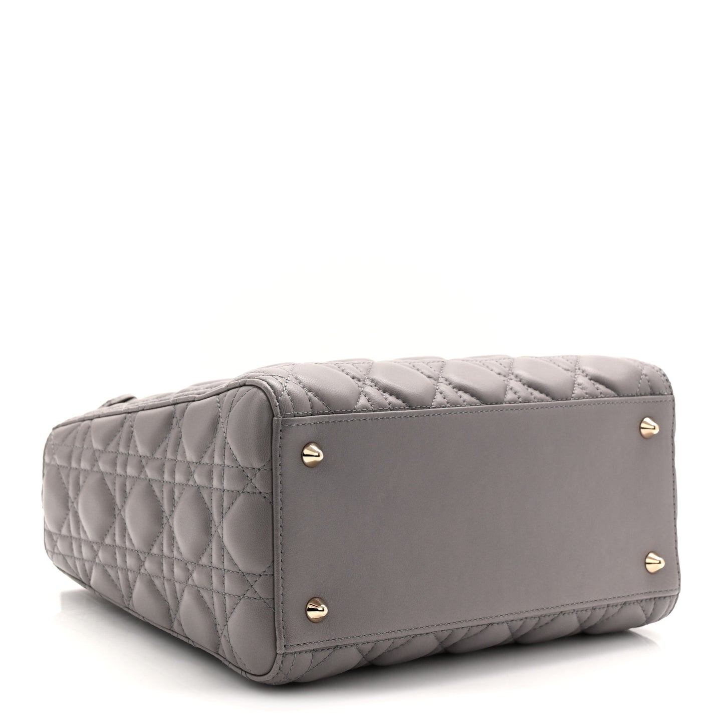Lambskin Cannage Medium Lady Dior Grey
