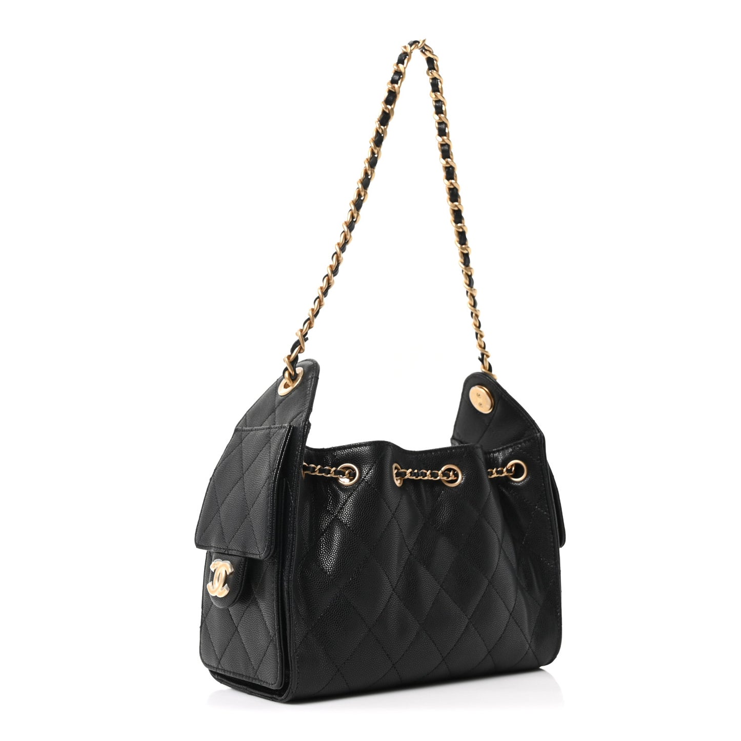 Caviar Quilted Mini Chanel 25 Handbag Black