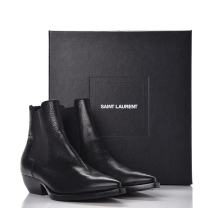 Saint Laurent Calfskin Theo Chelsea Ankle Boots 36.5 Black 9 of 9