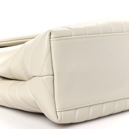 Saint Laurent Calfskin Y Quilted Monogram Medium Loulou Chain Satchel Crema Soft 10 of 11