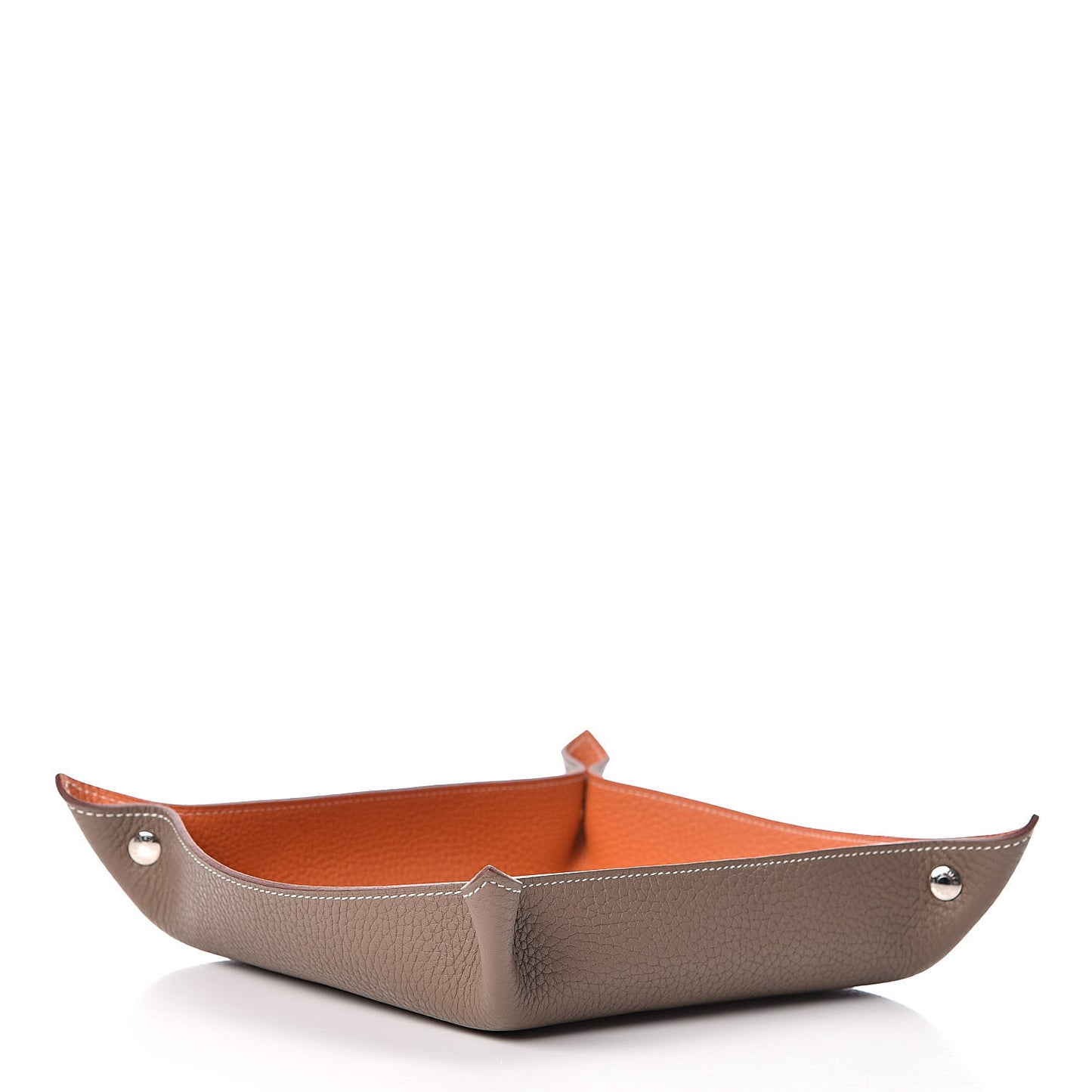 Taurillon Clemence Mises et Relances MM Change Tray Orange Etoupe