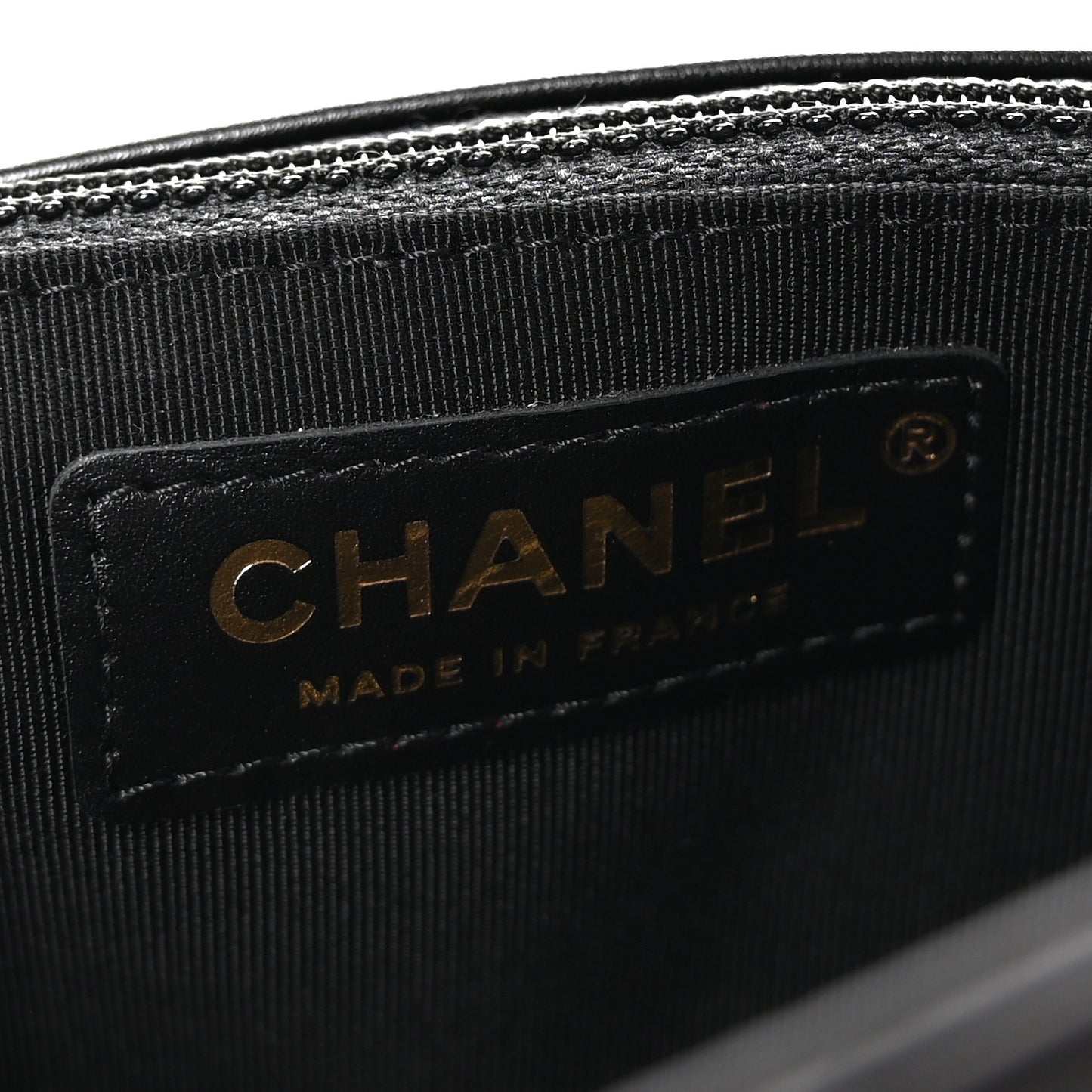 Crumpled Calfskin Medium Chain All Over Flap Black