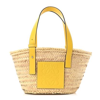 Loewe Raffia Small Basket Tote Bag Natural Yellow 1 of 10