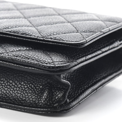 Chanel Caviar Quilted Wallet On Chain WOC Black 10 of 10