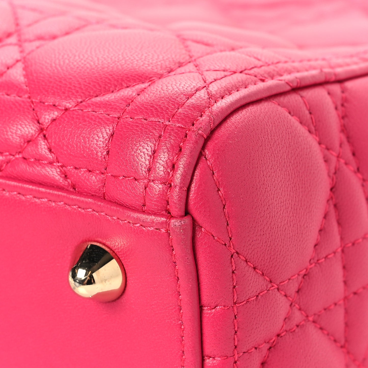 Lambskin Cannage Large Lady Dior Pink