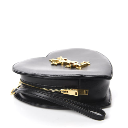 Saint Laurent Lambskin Love Heart Clutch Black 4 of 8