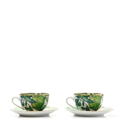 Hermes Porcelain Passifolia Tea Cup And Saucer Set Of 2 1 of 14