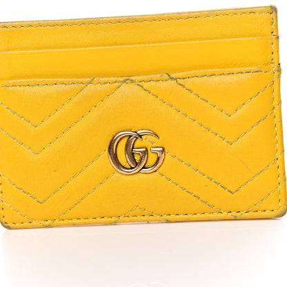 Gucci Calfskin Matelasse GG Marmont Card Holder Stone Topaz 13 of 13