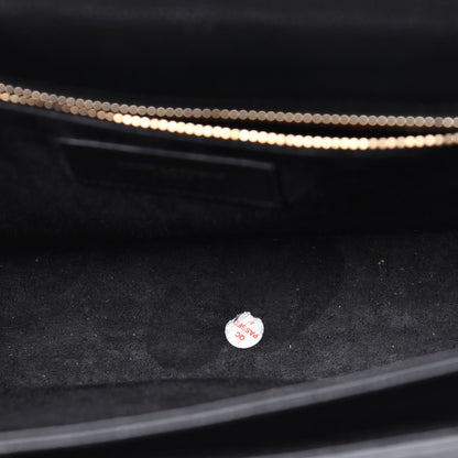 Saint Laurent Textured Calfskin Medium Classic Monogram Universite Bag Black 7 of 24