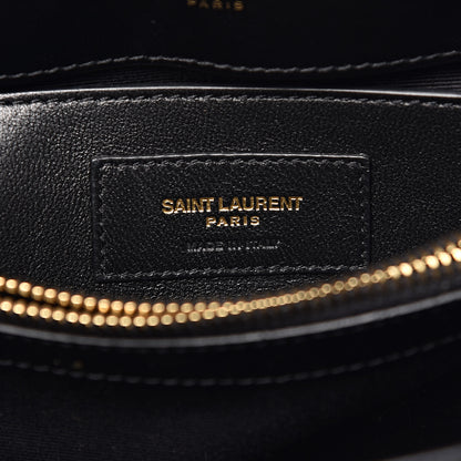 Saint Laurent Calfskin Y Quilted Monogram Small Loulou Chain Satchel Black 6 of 10