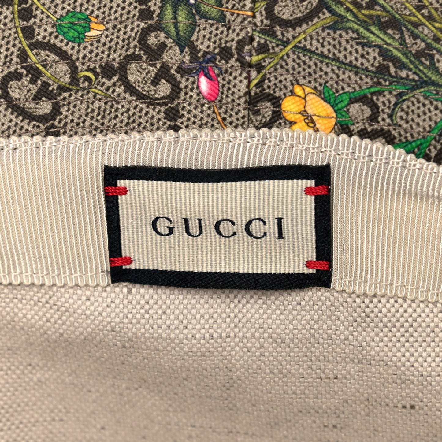 GG Supreme Monogram Flora Fedora Hat S White