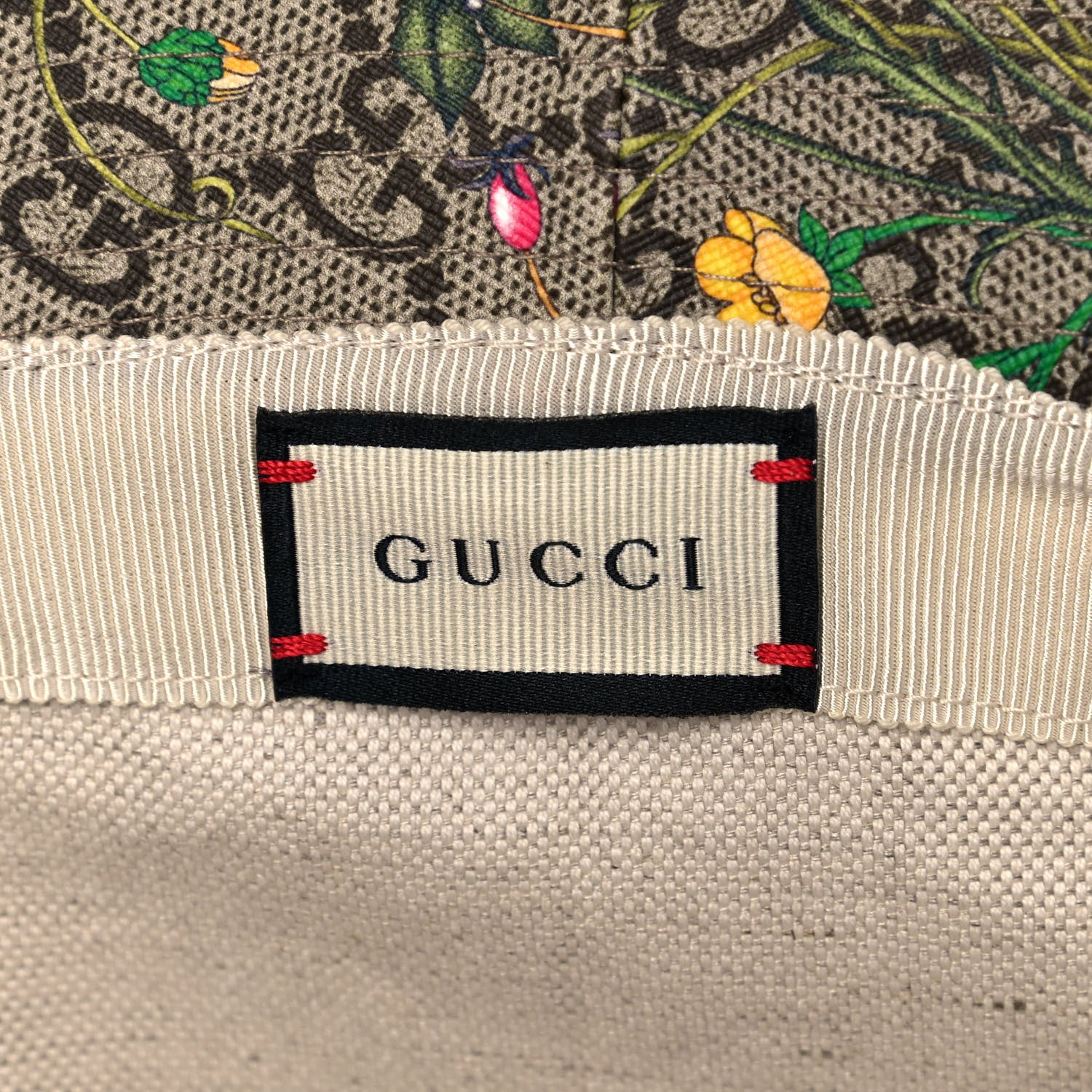 Gucci GG Supreme Monogram Flora Fedora Hat S White 6 of 10
