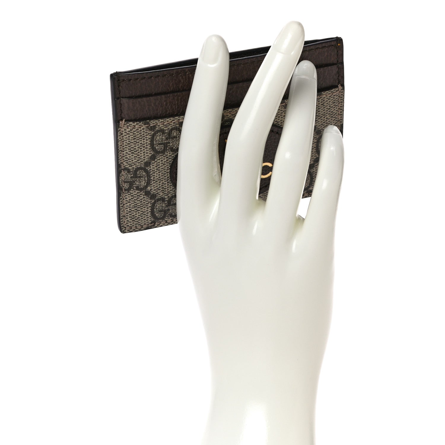 Gucci GG Supreme Monogram Neo Vintage Card Holder Beige Crop New Acero 2 of 10