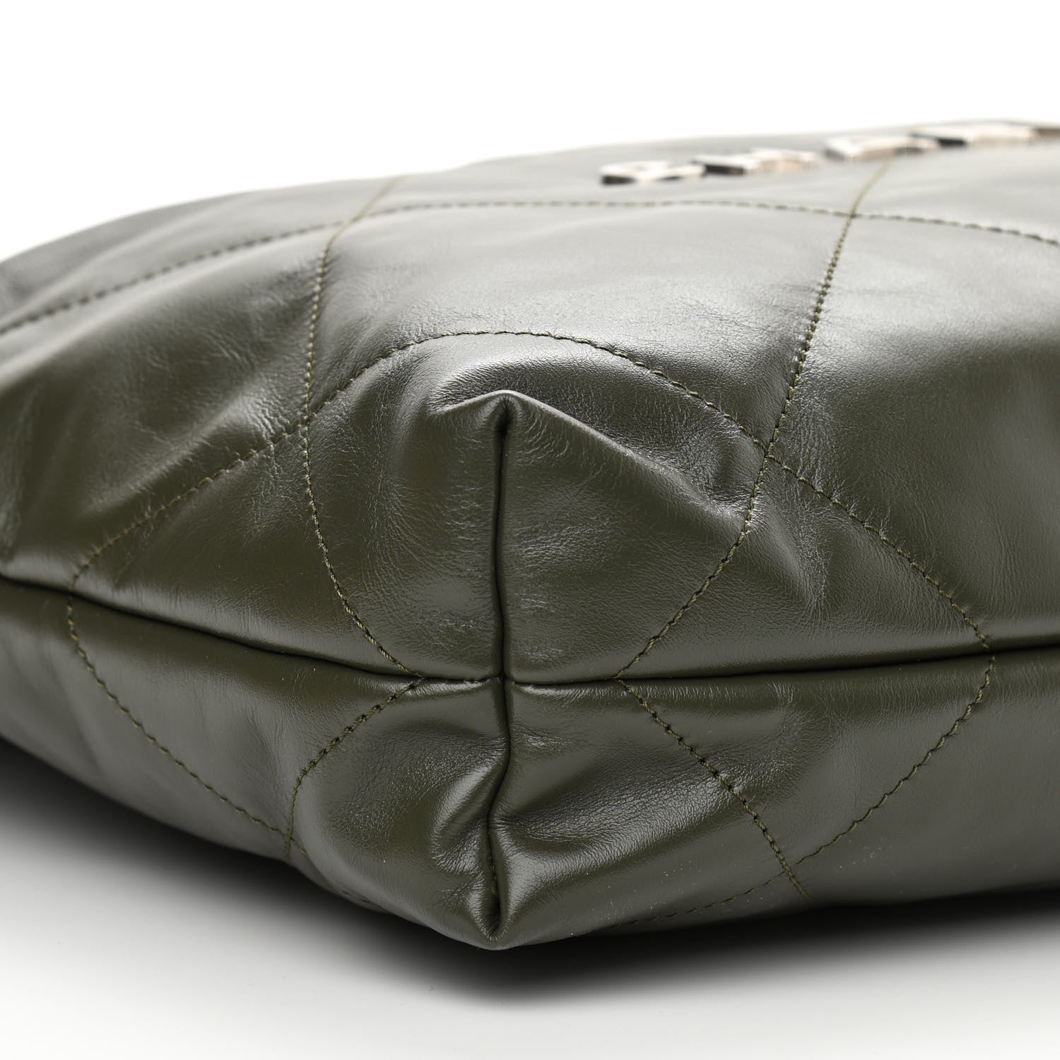 Chanel Shiny Calfskin Quilted Small Chanel 22 Khaki 9 of 10