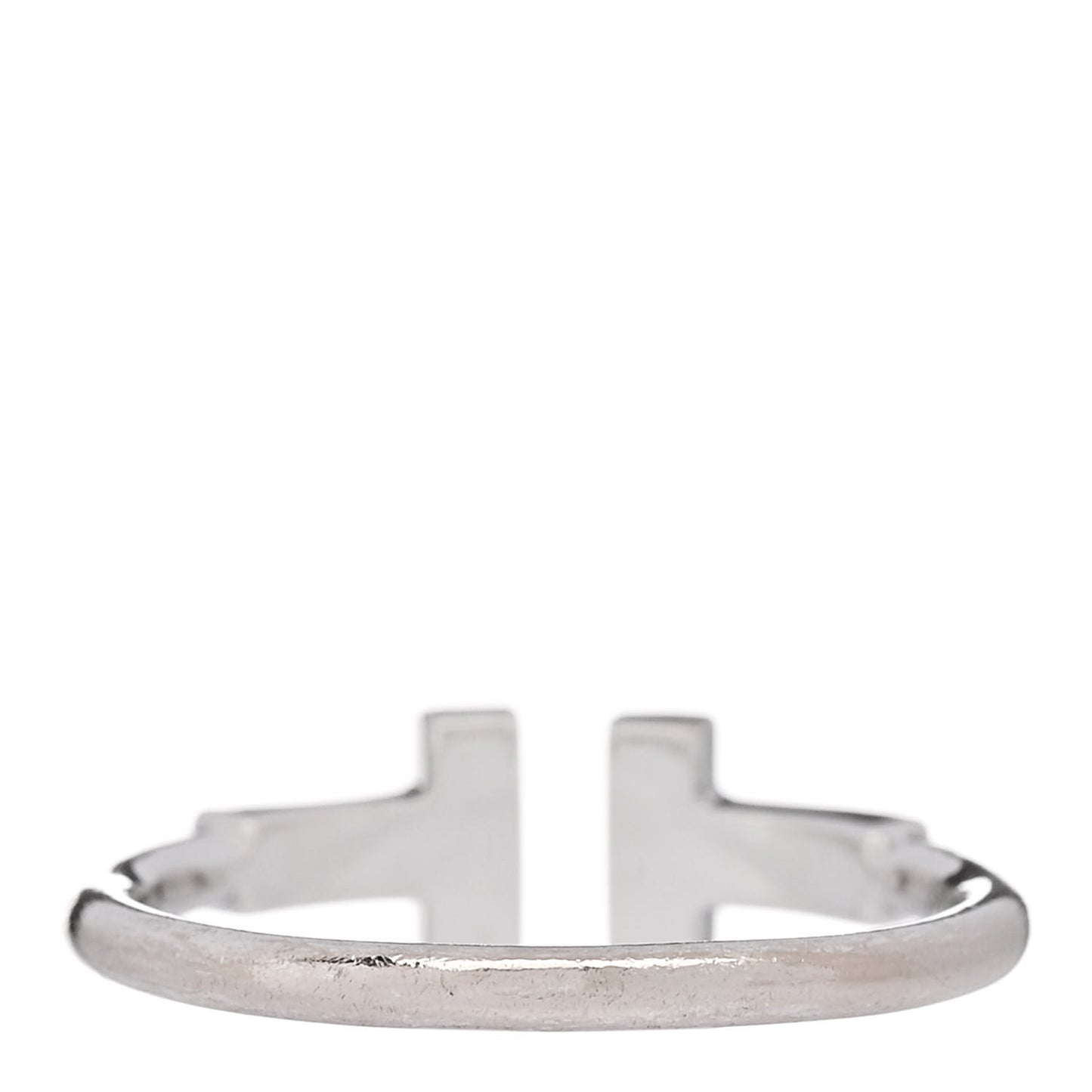 18K White Gold Blue Sapphire T Wire Ring 48 4.5