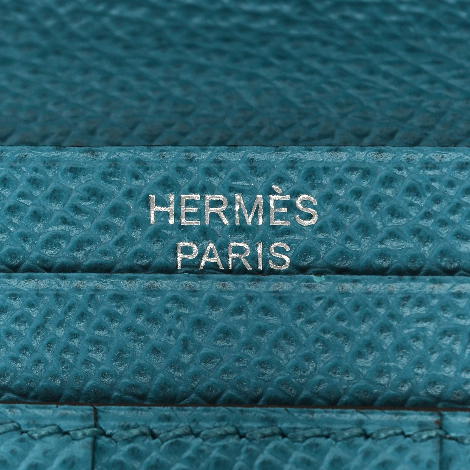 Hermes Epsom Bearn Gusset Wallet Blue Paon 6 of 6