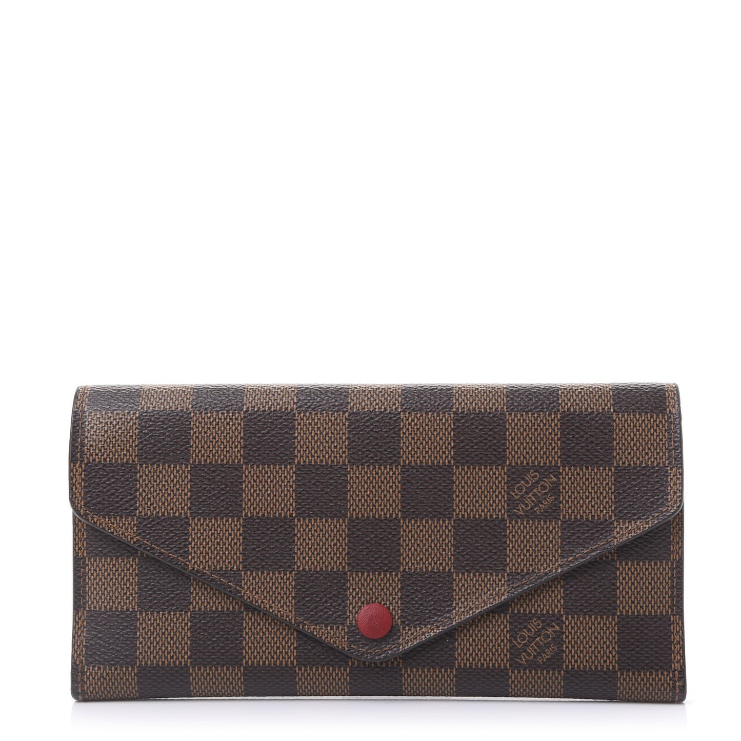 Damier Ebene Josephine Wallet Red