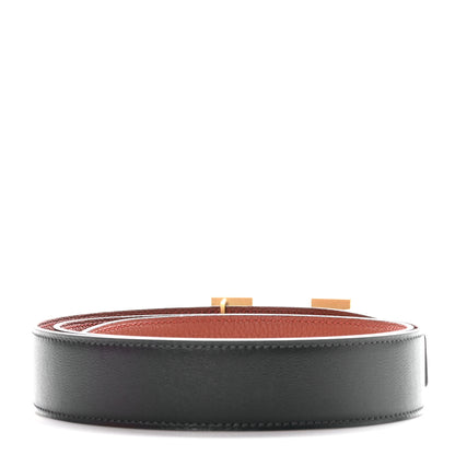 Hermes Swift Epsom 24mm Mini H Belt 90 36 Black Gold 2 of 6