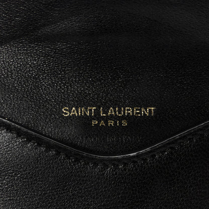 Saint Laurent Lambskin Chevron Quilted Small Loulou Bag Sunflower 9 of 12