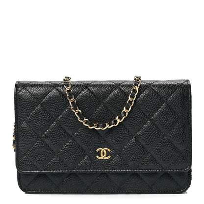Chanel Caviar Quilted Wallet on Chain WOC Black 1 of 12