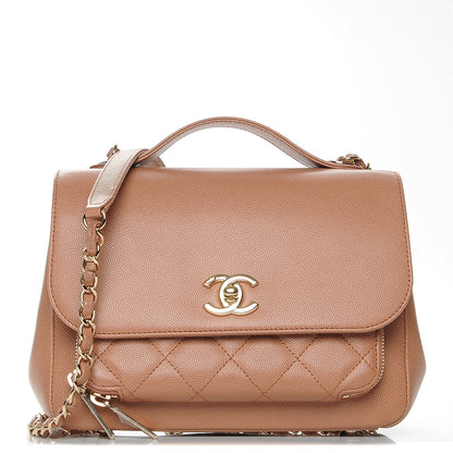 Chanel Caviar Quilted Small Business Affinity Flap Camel 1 of 8