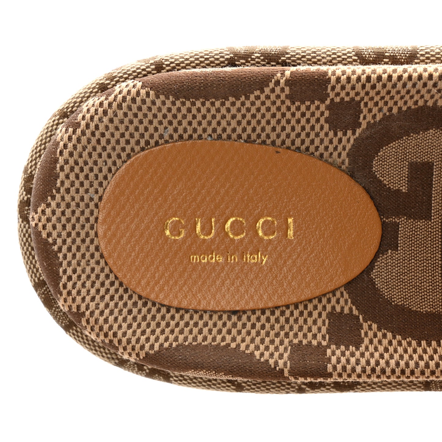 Monogram Maxi GG Angelina Platform 55mm Slide Sandals 40 Camel Ebony
