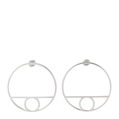 Hermes Sterling Silver Chaine D'Ancre Game Earrings 1 of 5