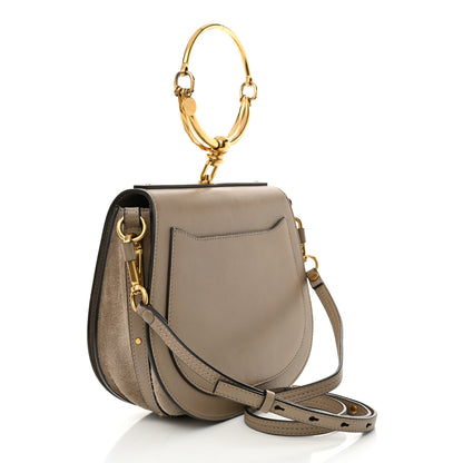 Chloe Calfskin Suede Medium Nile Bracelet Bag Motty Grey 3 of 14