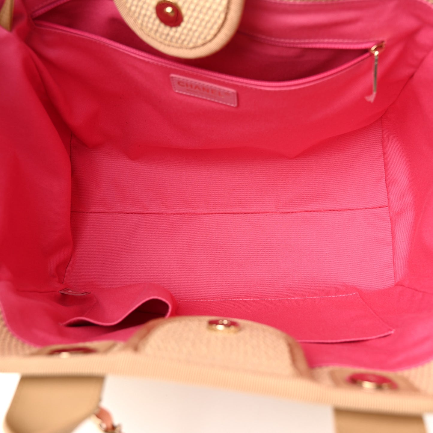 Straw Raffia Calfskin Striped Medium Deauville Tote Black Beige Ivory