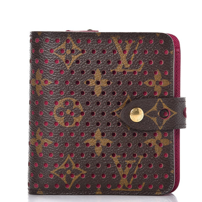 Louis Vuitton Monogram Perforated Compact Zipped Wallet Fuchsia 1 of 7